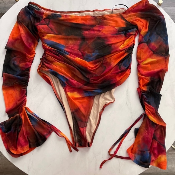 Tie dye mesh bodysuit - Picture 1 of 4
